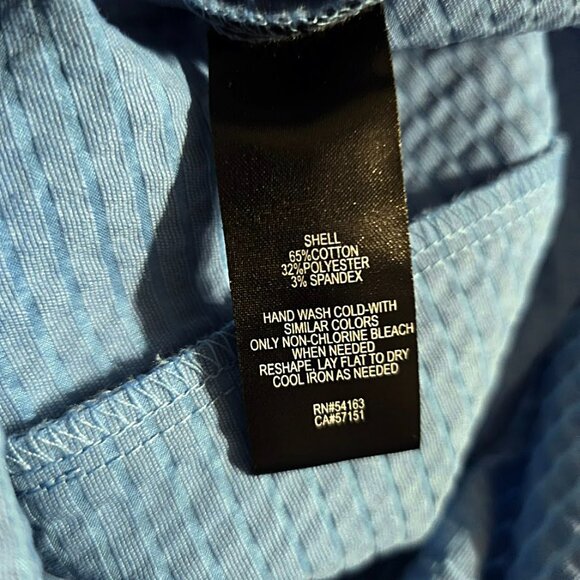 Nwt JH Blue Dress 10 Womens Ruffle Sleeve Feminine Casual Classic Preppy Shift - Picture 11 of 14